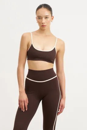 Base Contrast Trim Cami Bra - Carob/Tofu product party readiness product hiking suitable durability