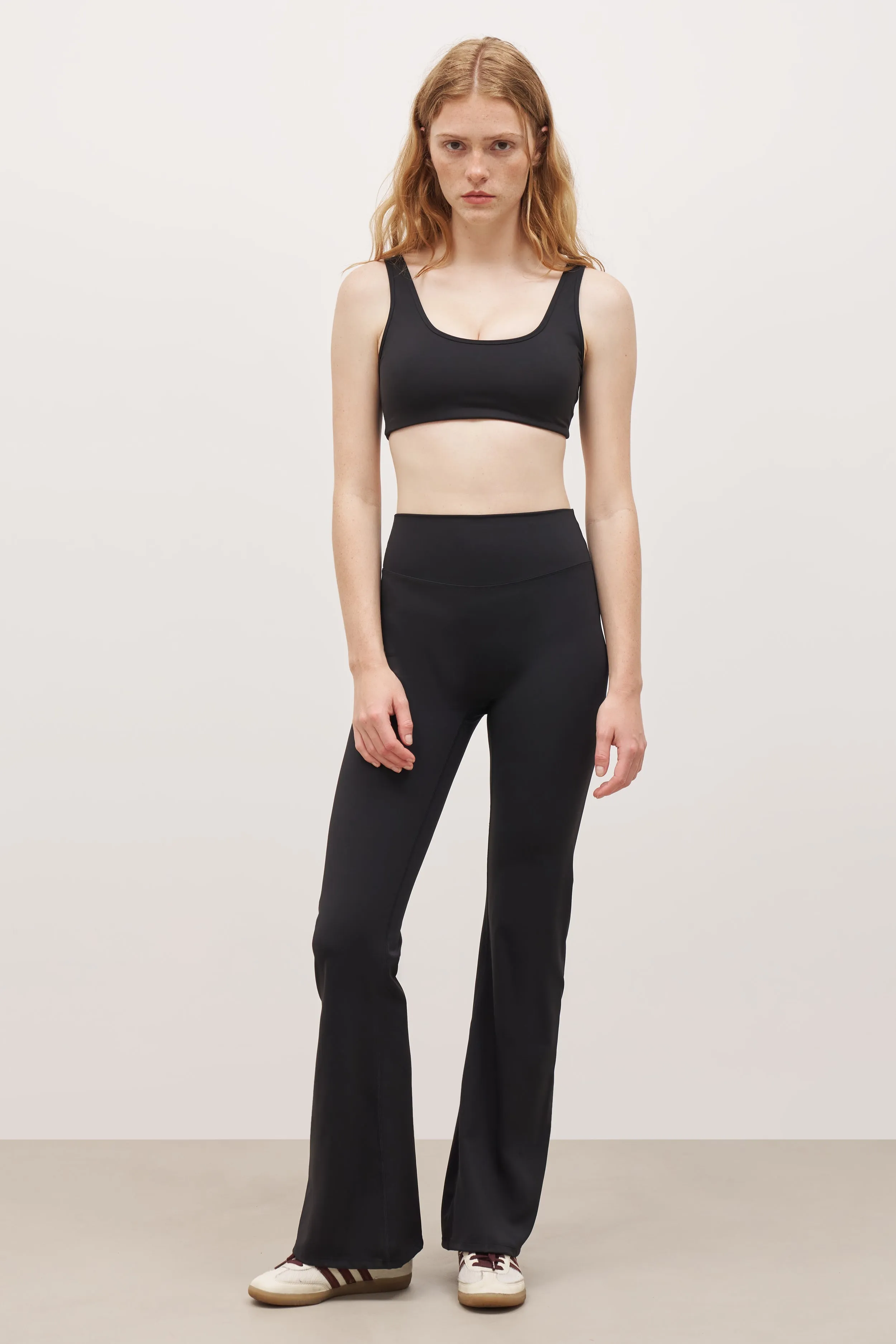 Base Sculpting Bralet - Black Relaxed Sweatshirt Tailored Placket