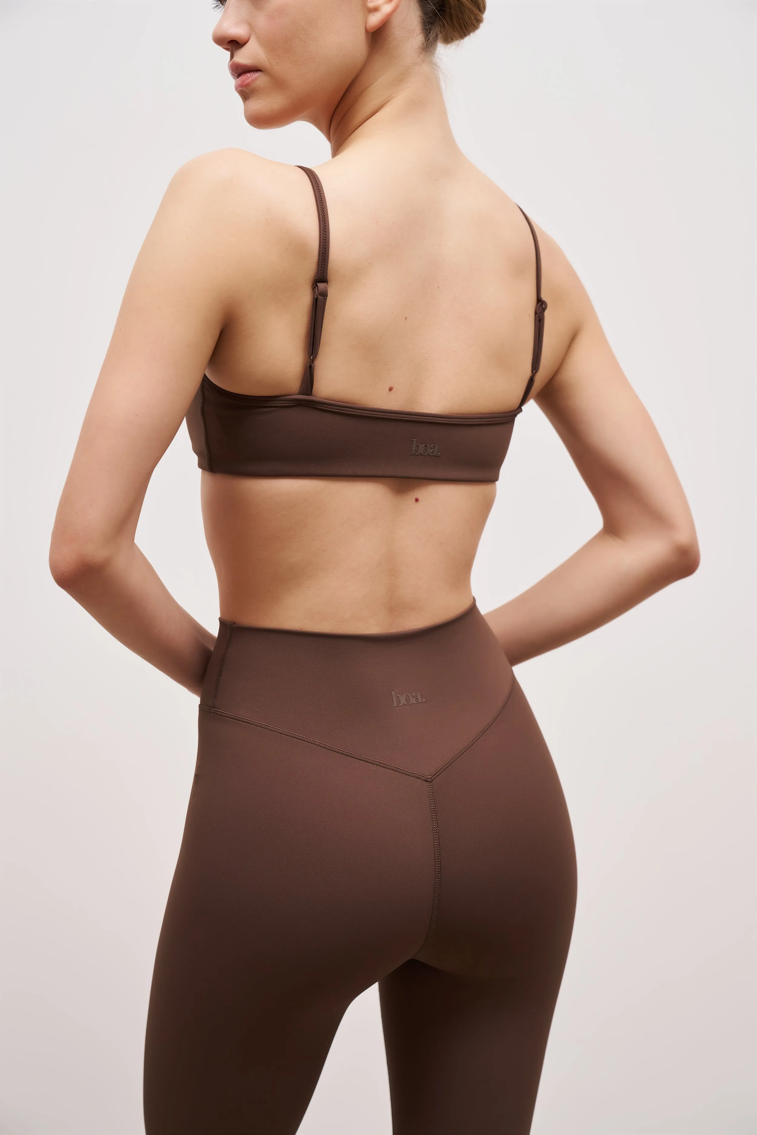 product sporty appeal V-Neck Base Sculpting Cami Bra - Truffle