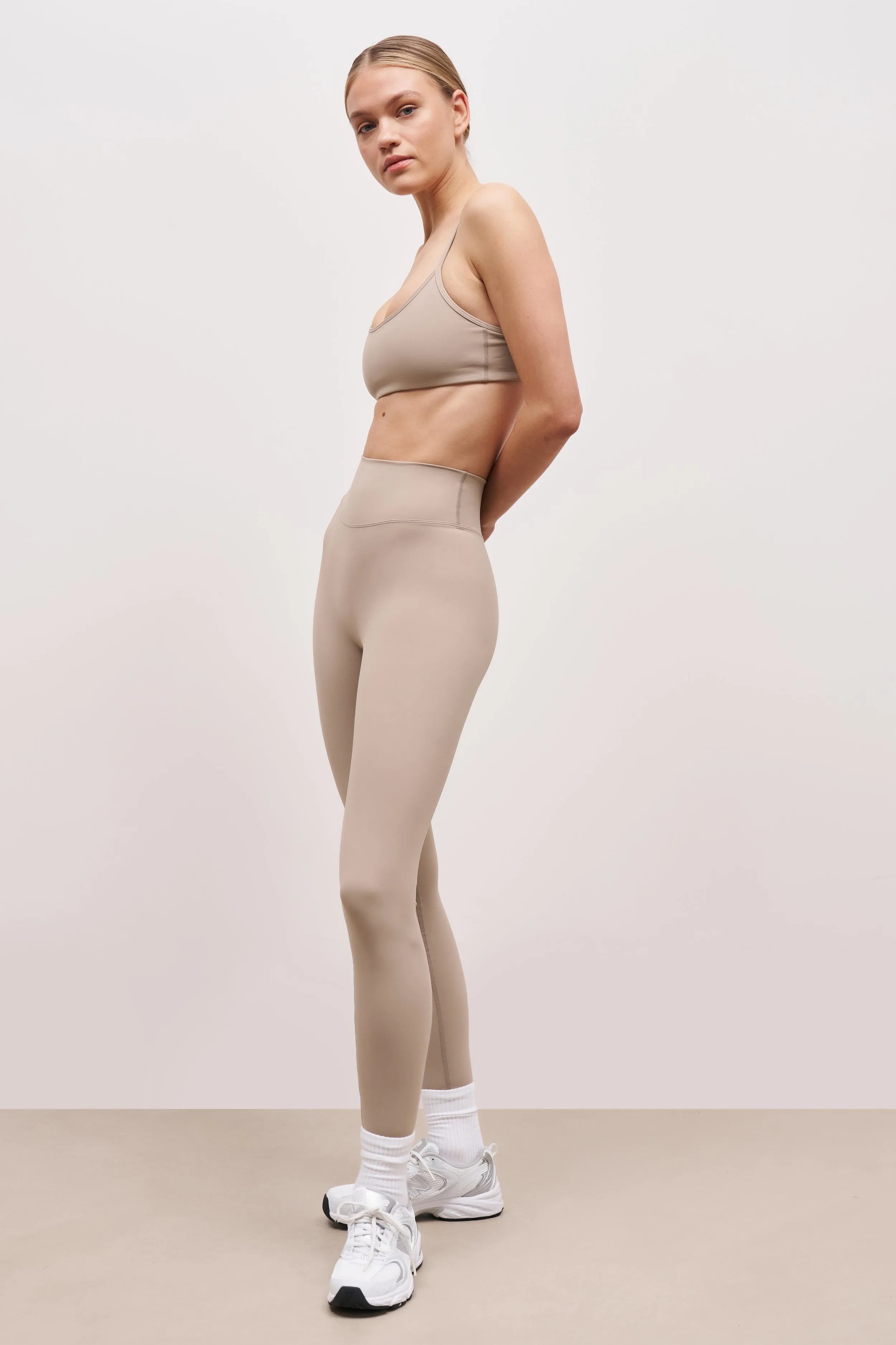Base Sculpting Leggings - Taupe Pockets