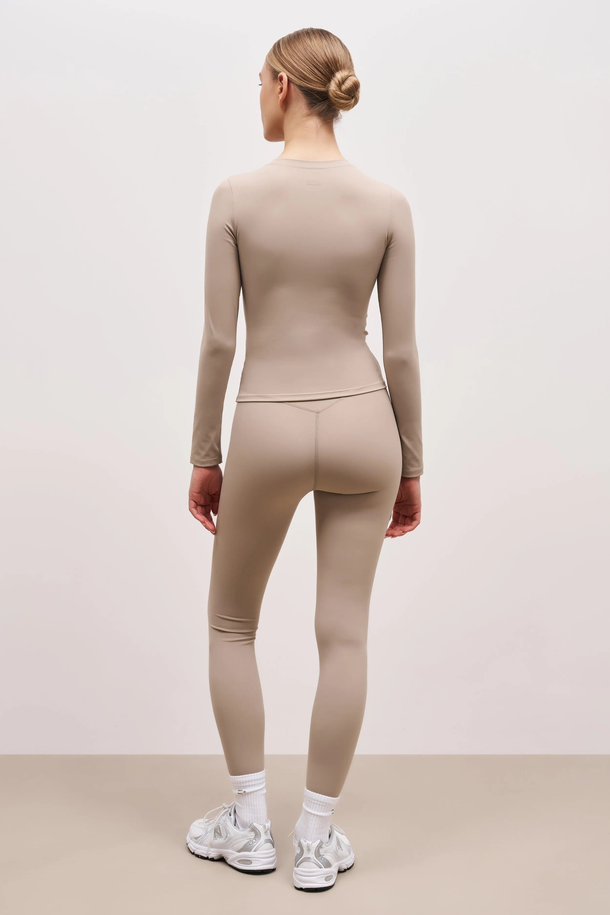 Base Sculpting Long Sleeve Top - Taupe HighDensity Knit