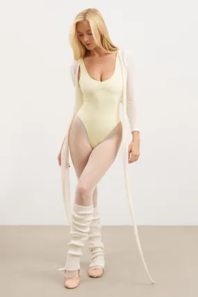 Base Sculpting Ruched Bodysuit - Buttermilk Core Minimal