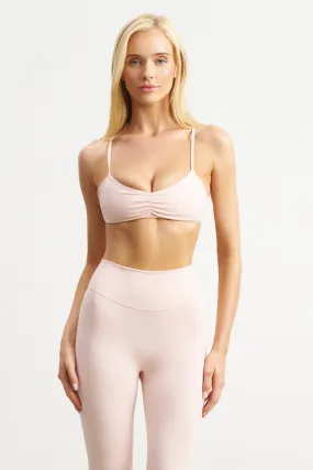 product holiday wearability Timeless Minimal Base Sculpting Skinny Ruched Bra - Marshmallow