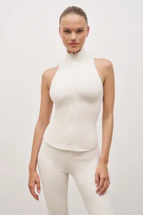 Base Sculpting Sleeveless Zip Up Jacket - Tofu product home friendliness