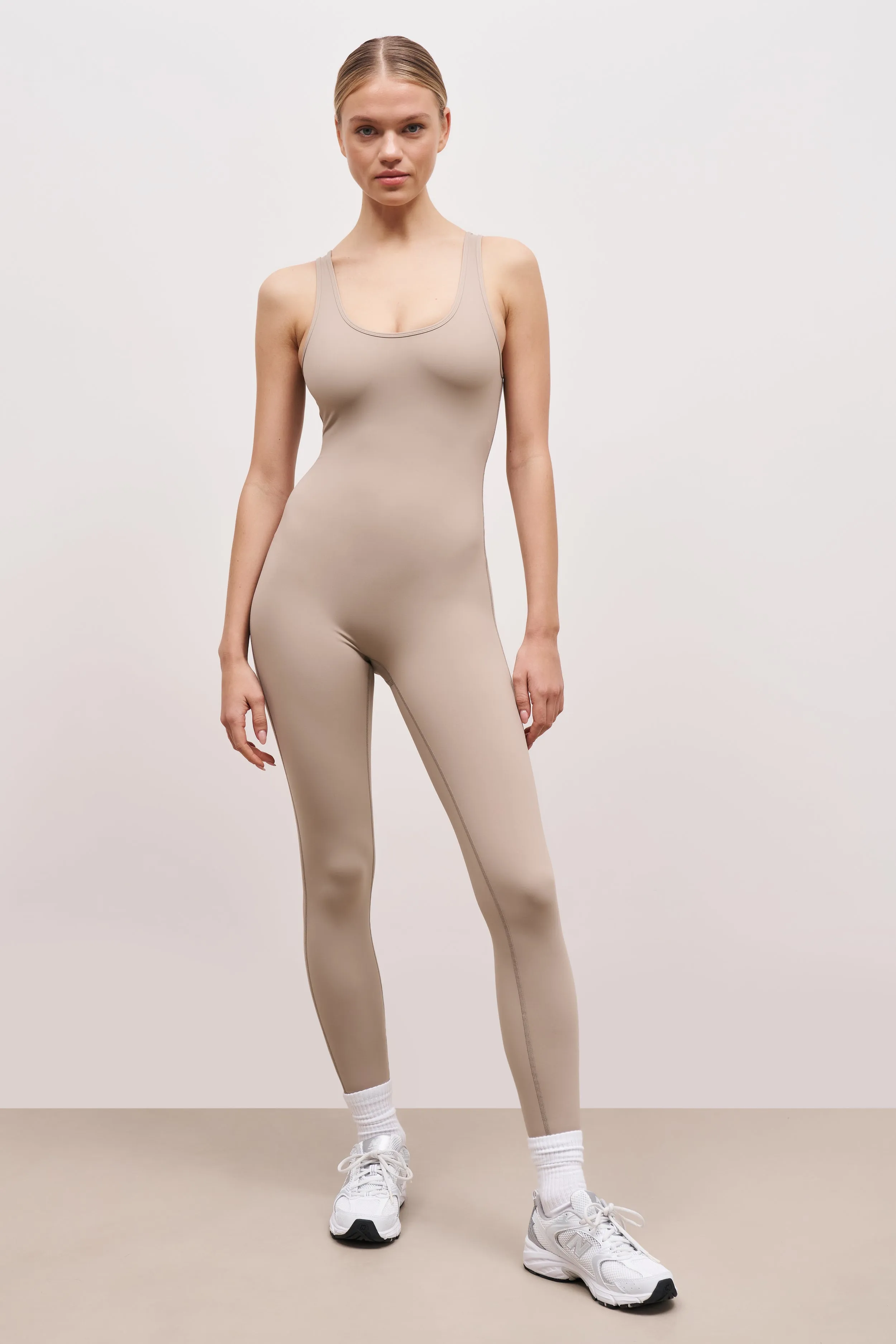 Base Sculpting Tank Unitard - Taupe Customer Satisfaction Outdoor Adventure
