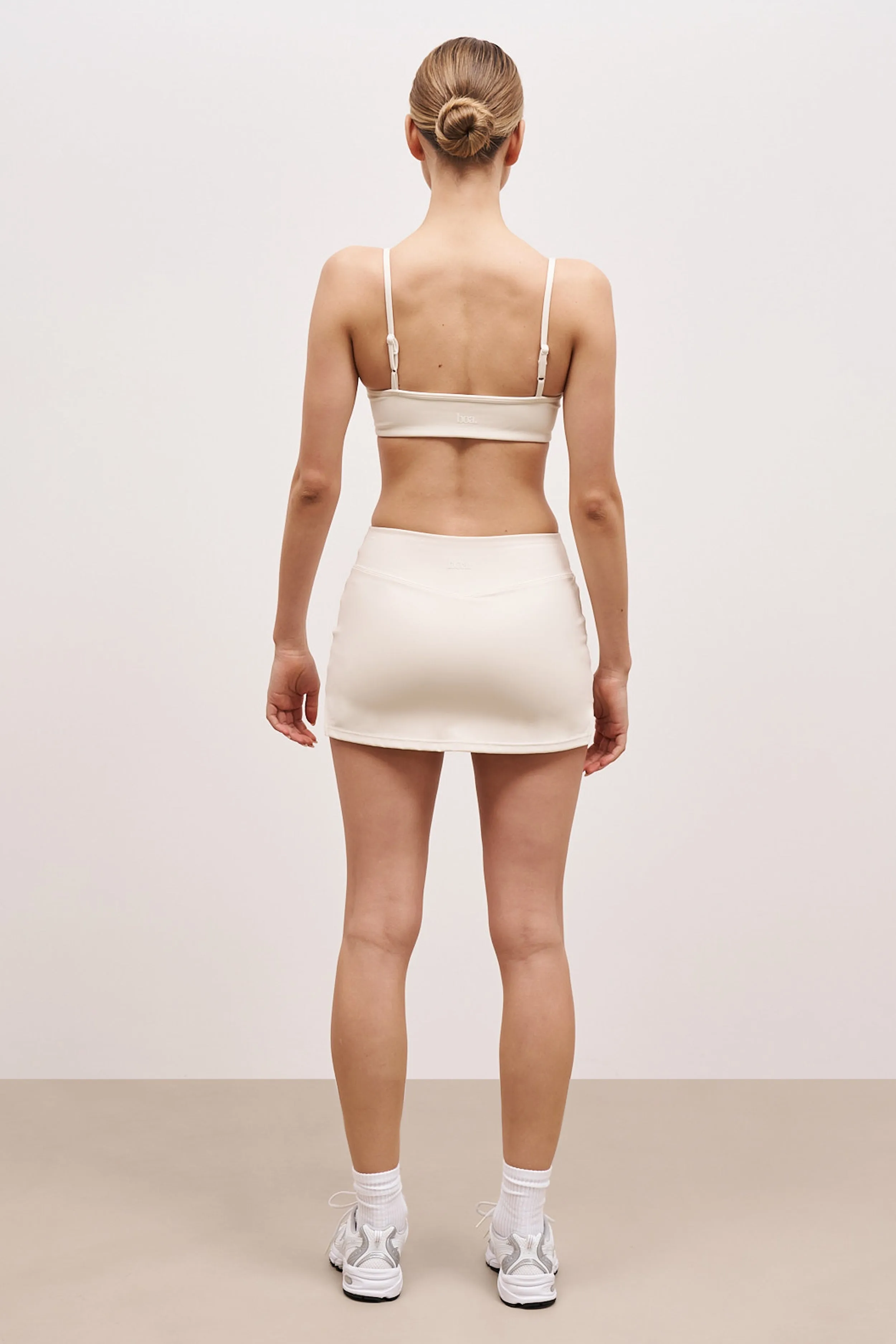 Versatile Layering Piece AdjustableHemCuffs Base Sculpting Tennis Skort - Tofu