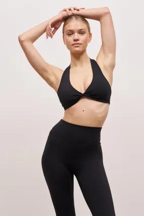 Base Sculpting Twist Front Bra - Black Core Active