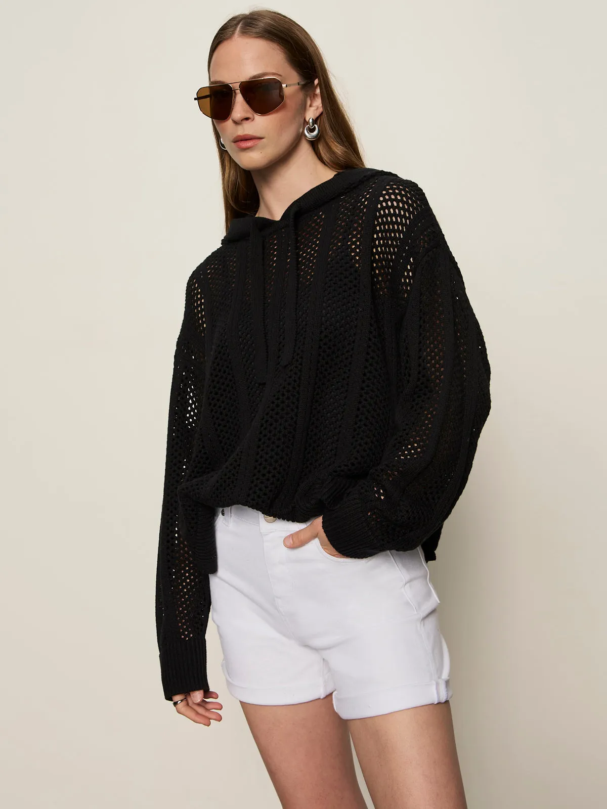 Beach Hoodie Black Wardrobe