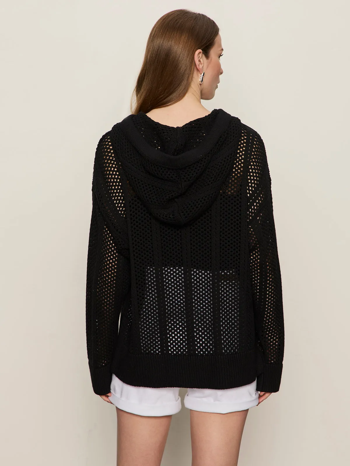 Beach Hoodie Black pattern - mixing