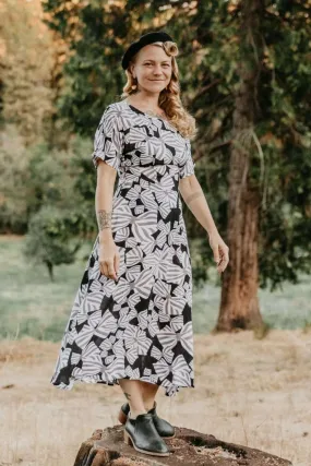 Bella Dress in Bow Tie Challis Stylish day dress