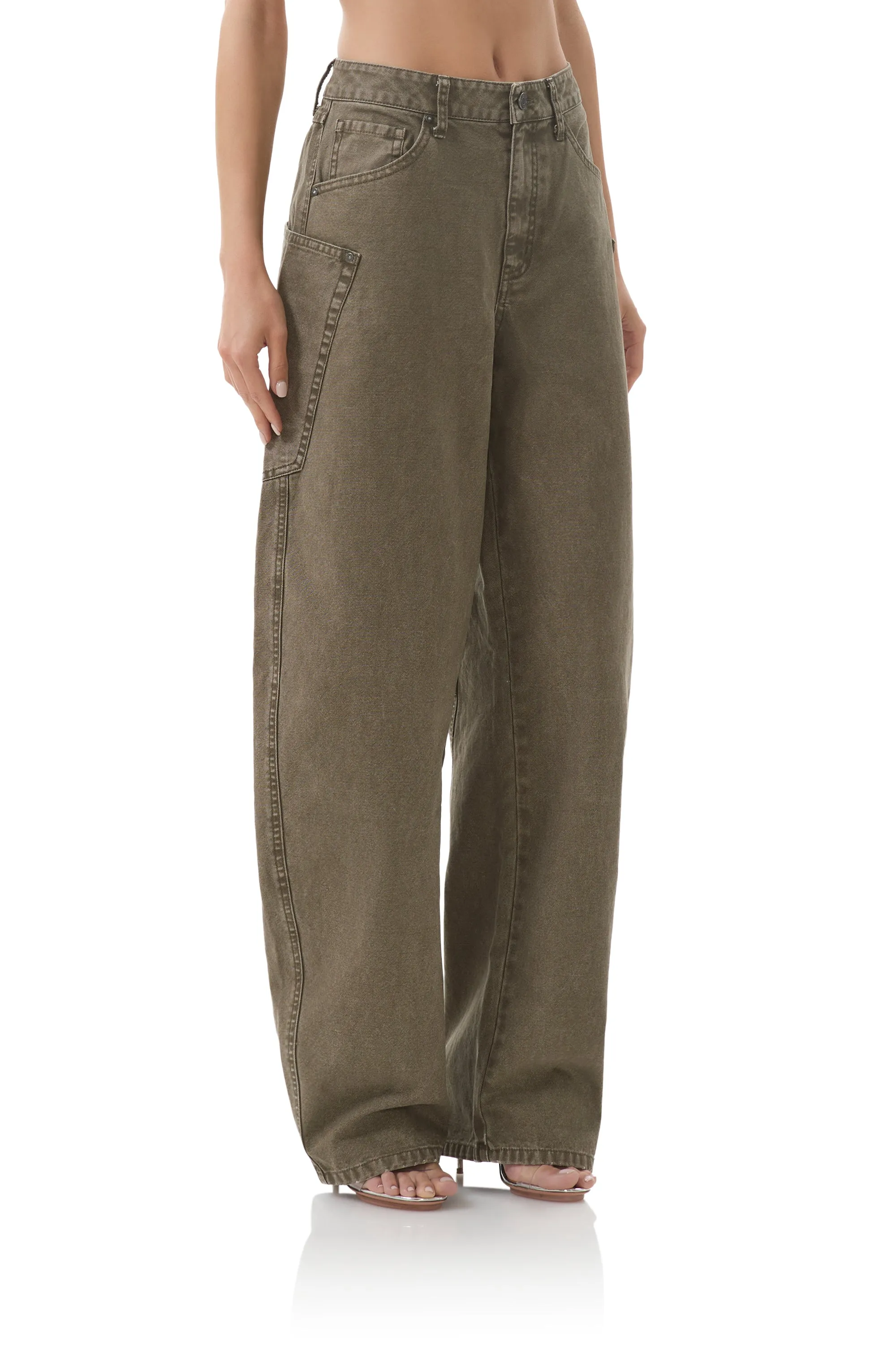 Bexley Barrel Pant - Olive Night Comfort Style Moisture Wicking Fabric