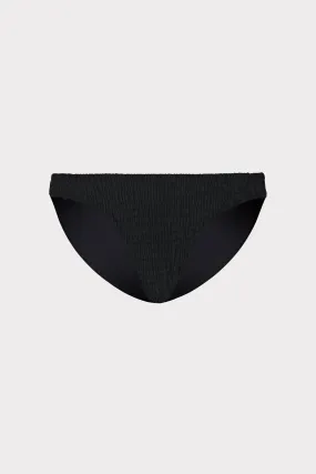 Bikini Bottom With Smocking Rubberless Elastic Edging Anti Pilling Fabric Blend