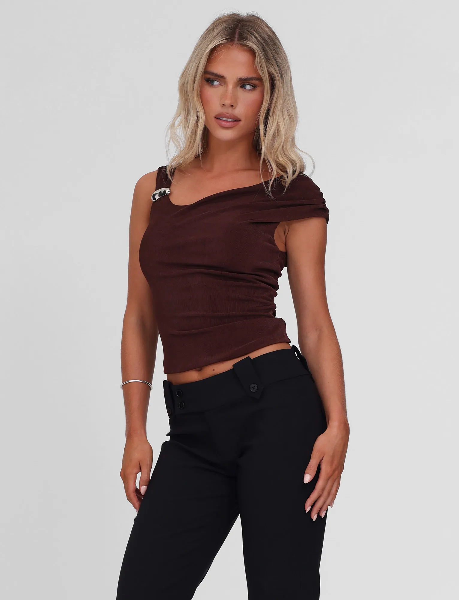 CASSIAN TOP - CHOCOLATE DoubleLayered