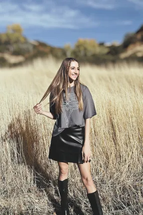 Longhorn Stitch Crop Tee - FINAL SALE ContouredPanels Office Look