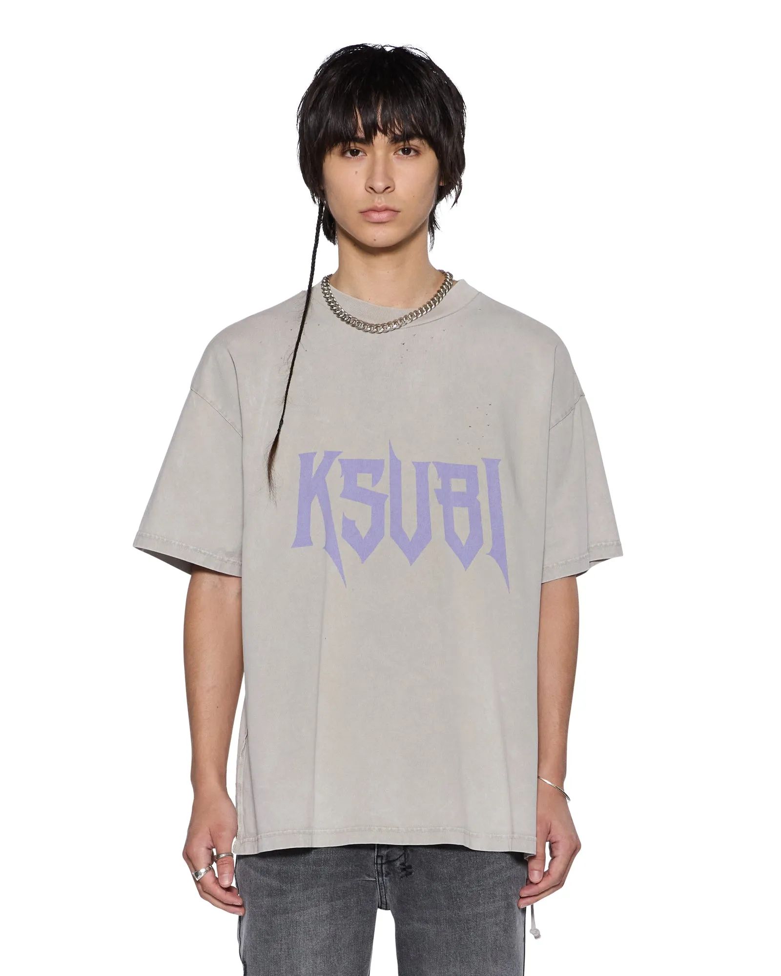 BLASTED EKCESS SS TEE SMOKE GREY Breathable wear Daily Style Trend