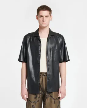 Bodil - Okobor? Alt-Leather Shirt - Black Reinforced Hemlines Moisture Management Lining
