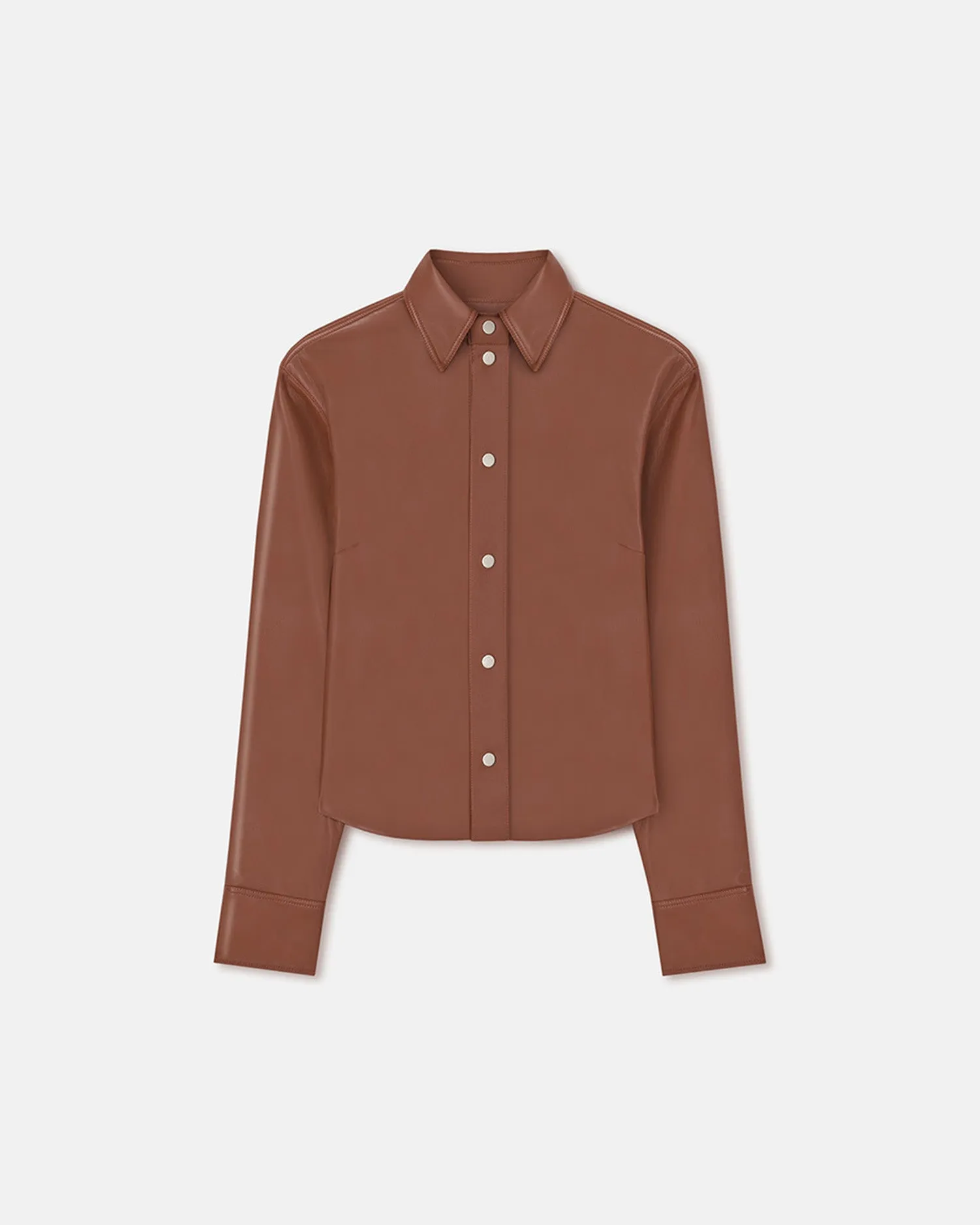 Bogna - Okobor? Alt-Leather Shirt Jacket - Henna Wi-Fi