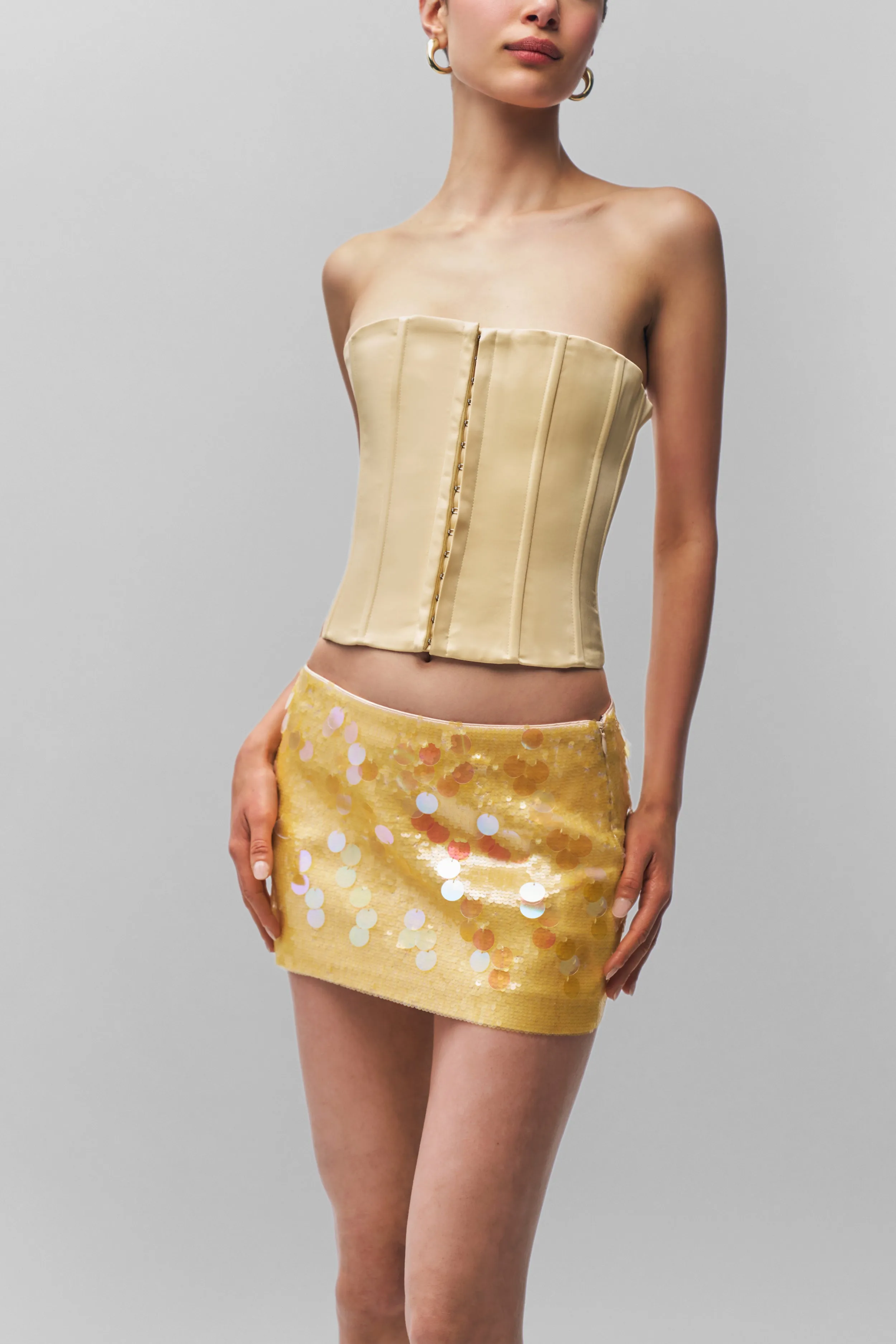 Satin Corset All Day Comfort Fit Ultra Lightweight Build