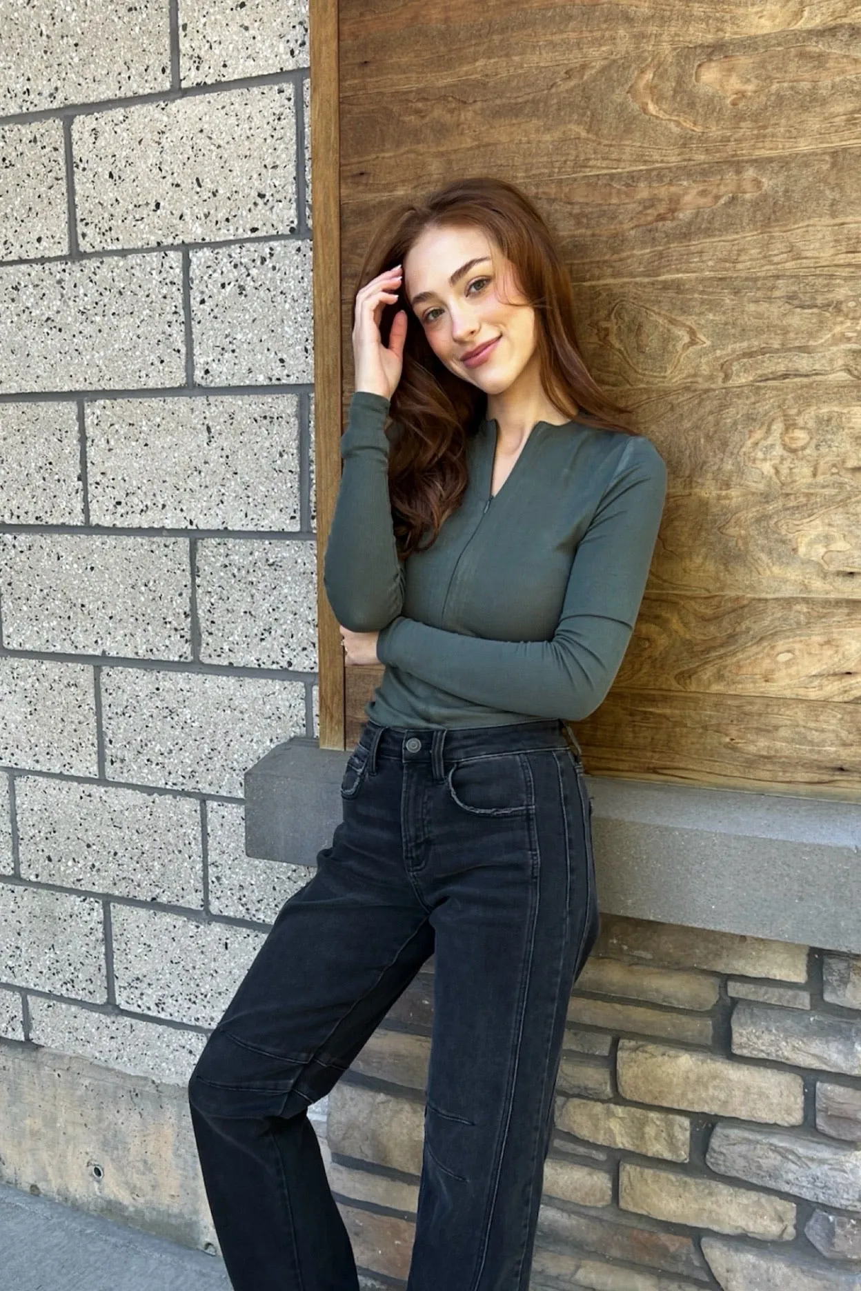 Sustainable Manufacturing Process Hidden Pocket Design Autumn Aura Zipper Top - FINAL SALE