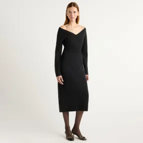 Bora Off-Shoulder V-Neck Sweater Dress Light and Breezy