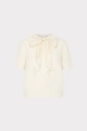 Everyday Comfort Fit Bow Short Sleeve Sweater