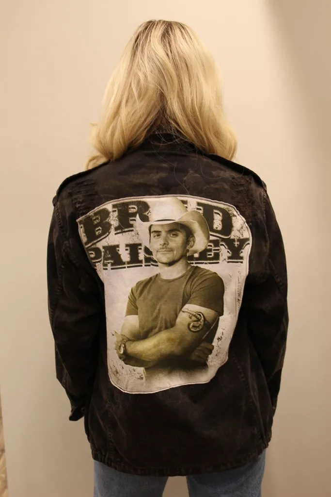 Brad Paisley Acid Wash Camo Jacket Quick Access Slit