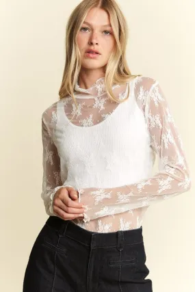 Drop Shoulder Design Grace Long Sleeve Top