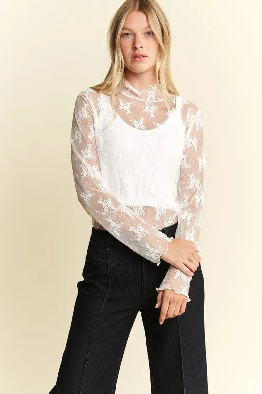 CroppedLength Compression Gradient Grace Long Sleeve Top