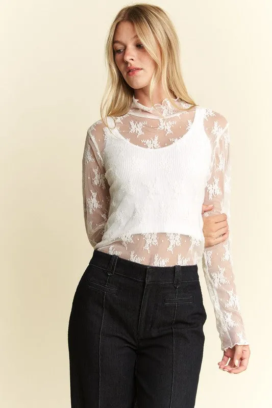 Ventilated Mesh Panels Grace Long Sleeve Top