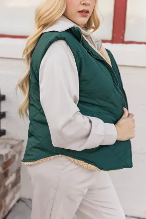 Tagless Neckline Design Water resistant coating Quilted Fleece Lined Reversable Puffer