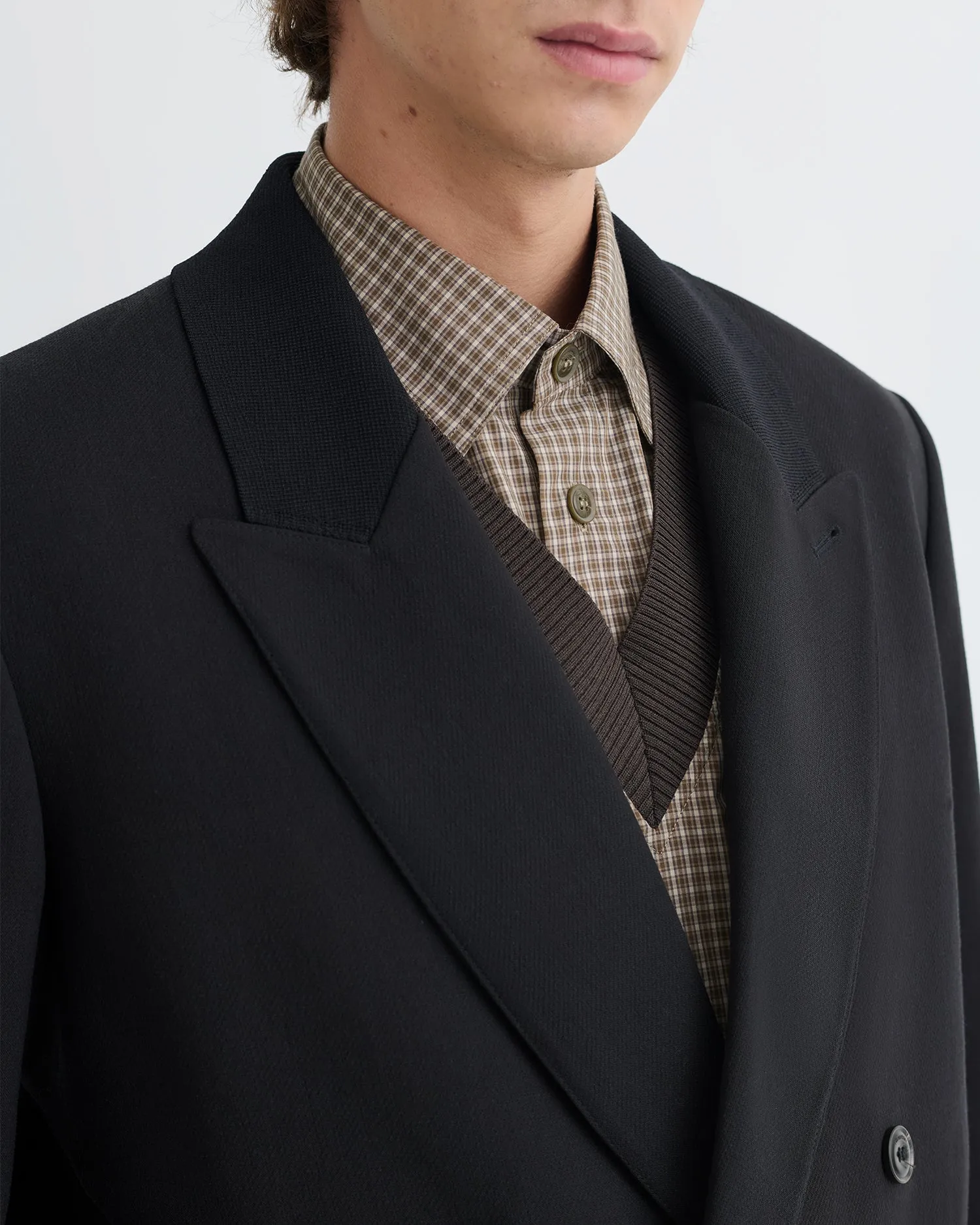 Anselm - Double-Breasted Crepe Twill Blazer - Black Kindergarteners' wear