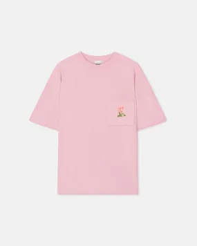 Breathable back panel Wren - Printed Cotton-Jersey T-Shirt - Pink/Roses