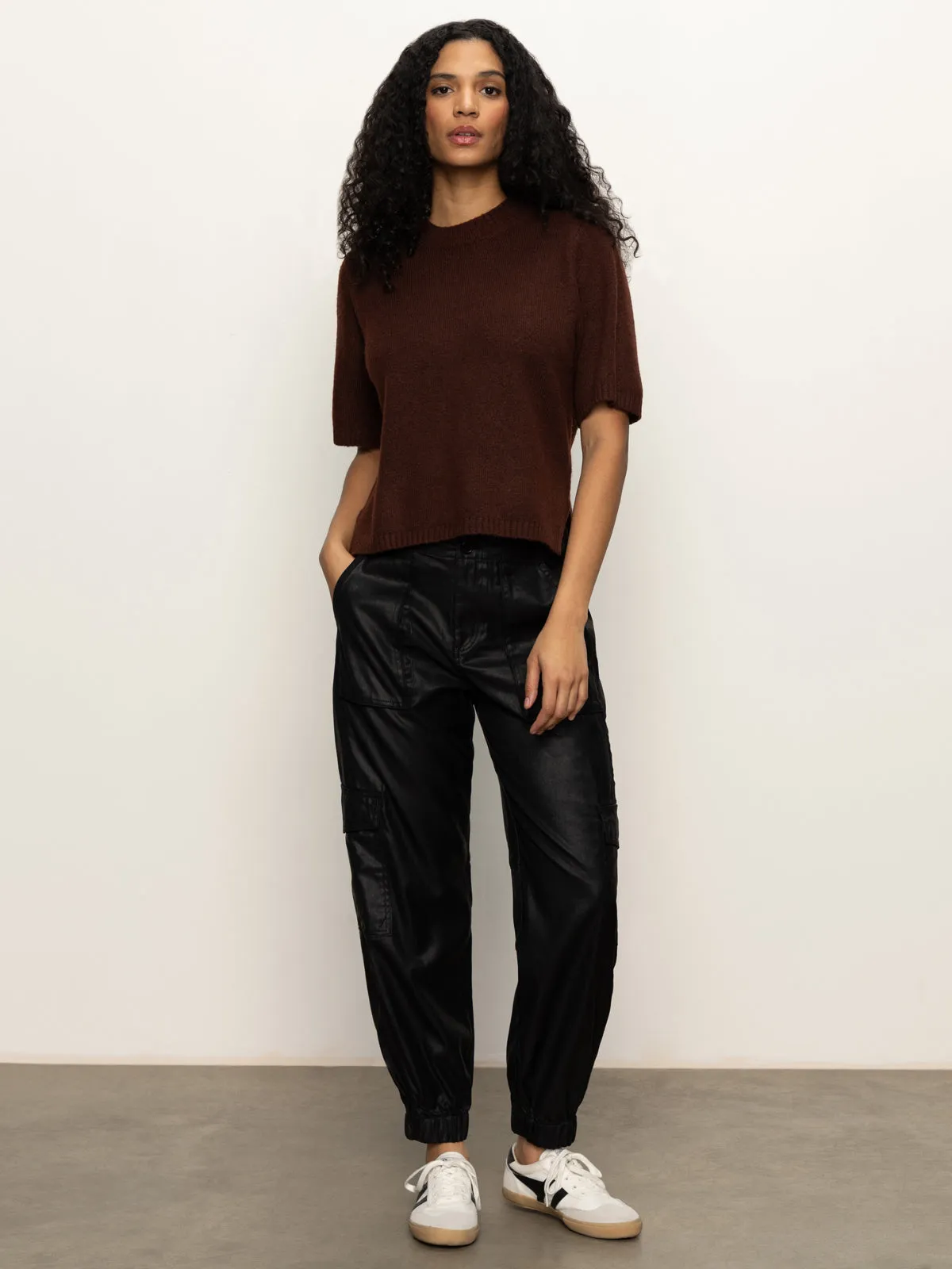 Perfect Sweater Tee Chicory Reinforced Neckline Detail Ultra Soft Handfeel