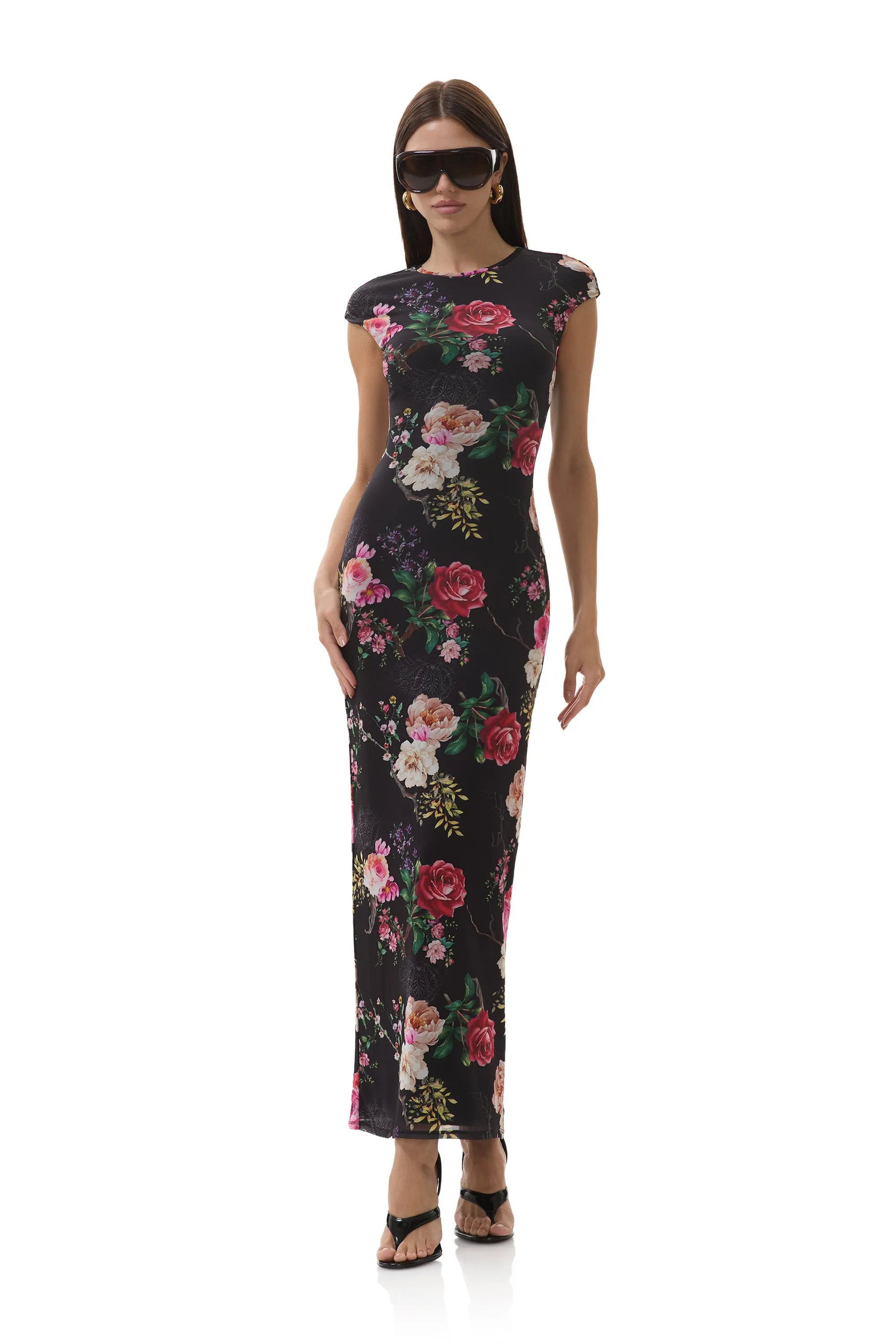 Feminine Structure Happy Fit Cody Dress - Noir Summer Rose