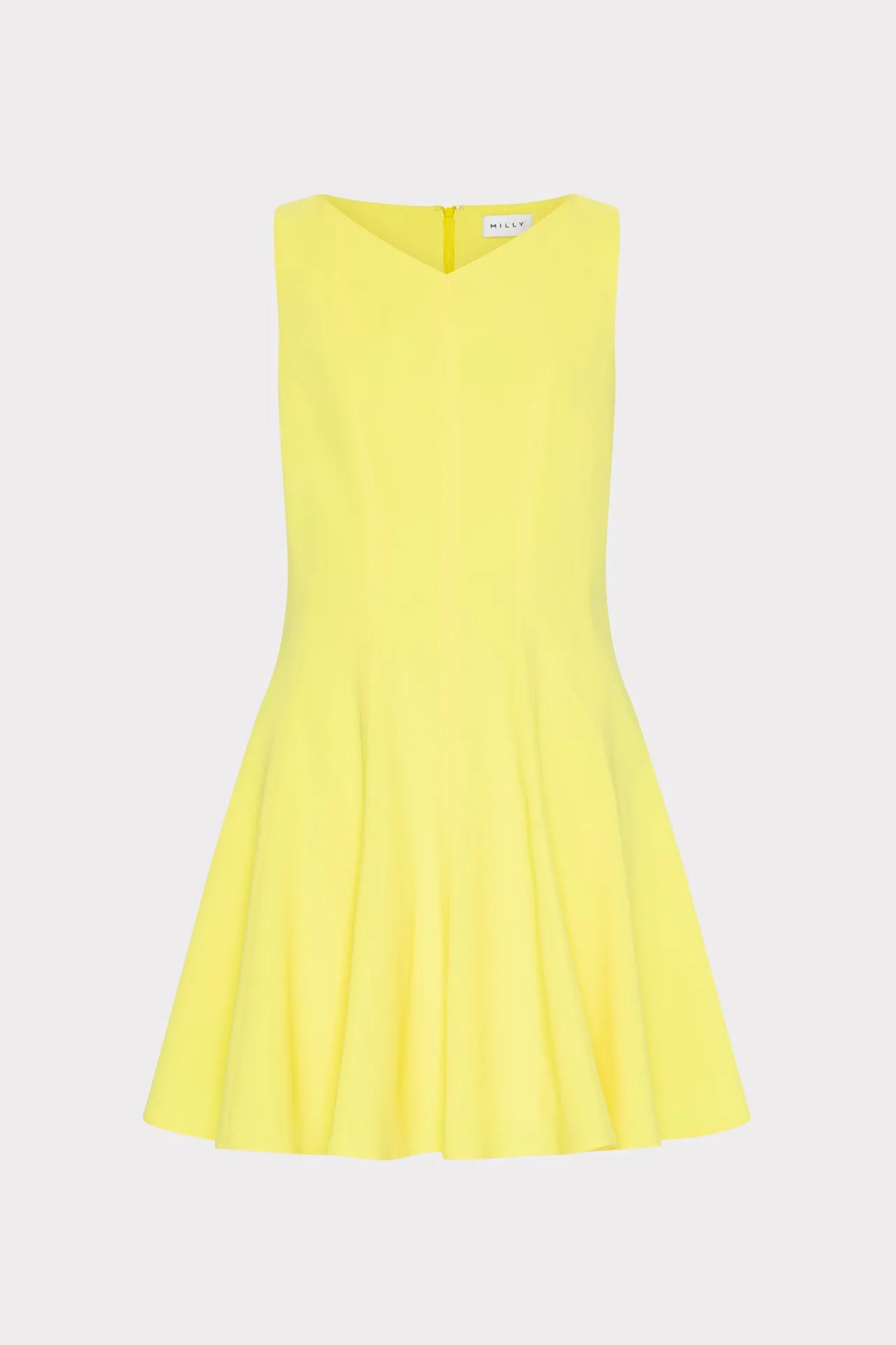 Sleeveless Stretch Cady Fit And Flare Dress Smooth Outline Japan Cool