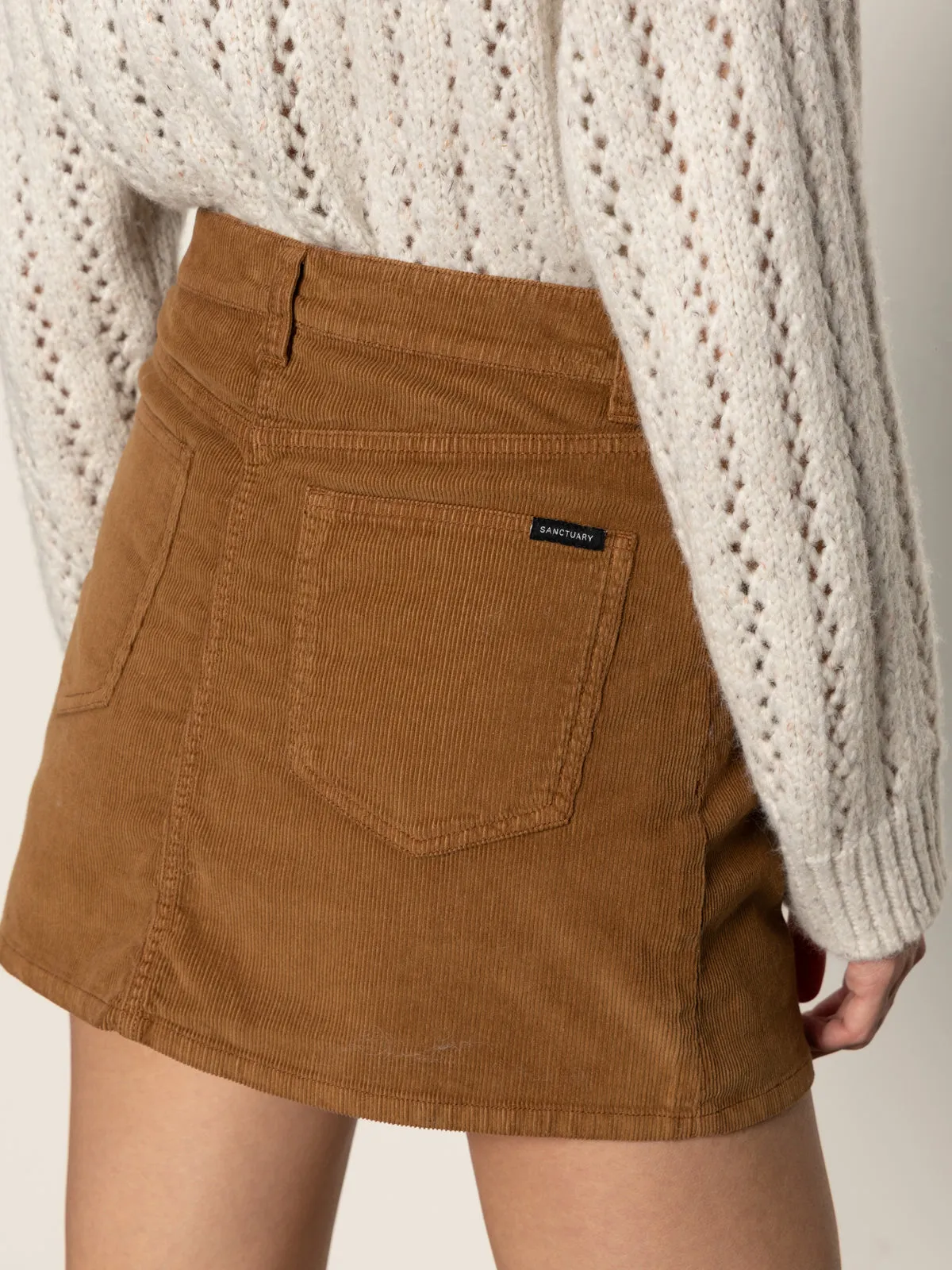 Briar Corduroy Mini Skirt Bronze Winter Layering
