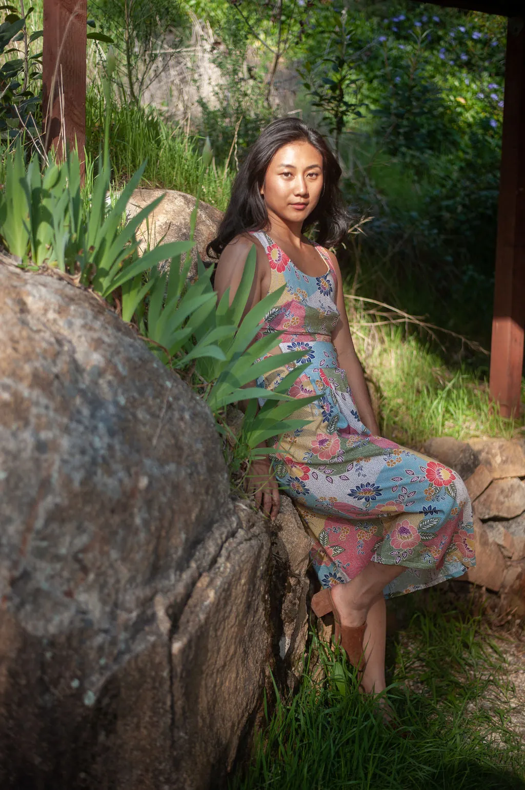 Brigid Jumper in Patchwork Party Delicate Mood Air Layer