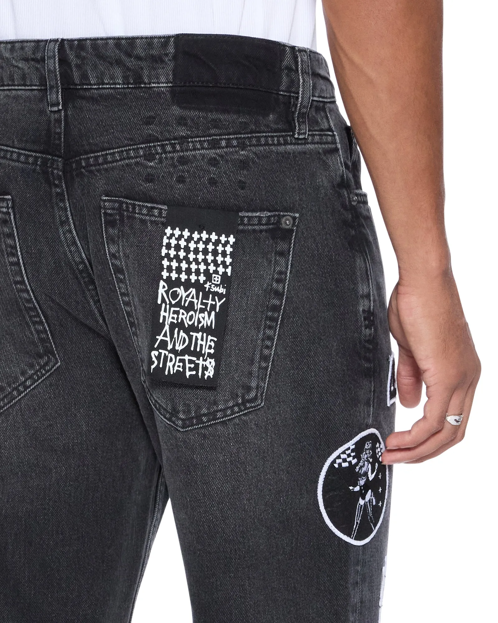 Comfortable clothing BRONKO ROADHOUSE BLACK PATCHED