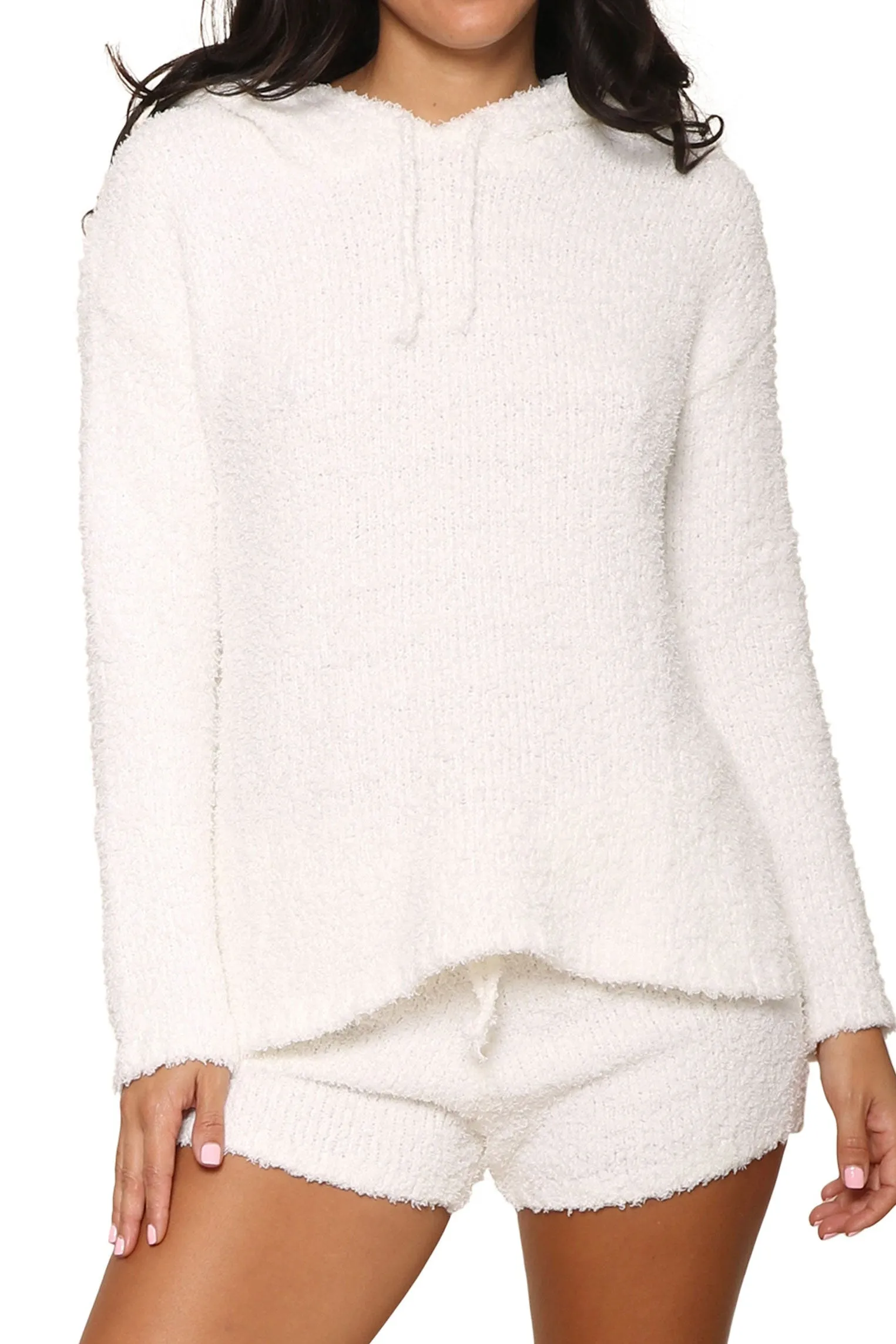 Flexible Hemline Anti Odor Treatment Snow Good Plush Hoodie