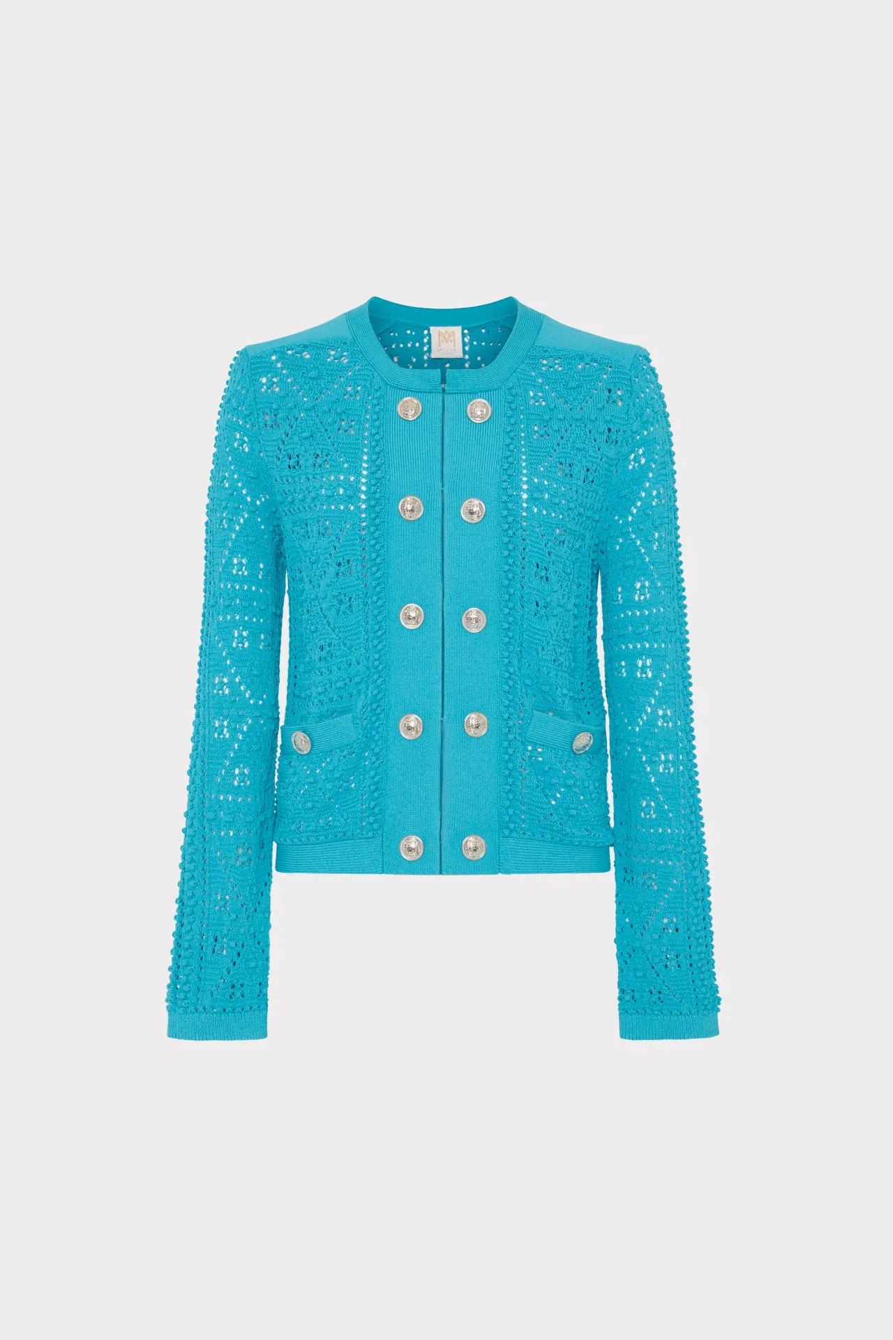 Bubble Pointelle Knit Jacket HygienicCoating