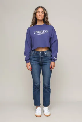 Friction Resistant Finish Westhampton Beach Cropped Crew Sweatshirt