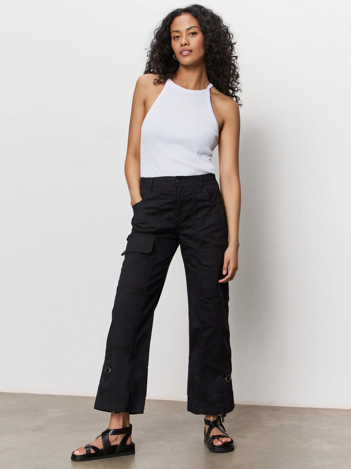 Thermal Lining Relaxed fit wear Cali Cargo Standard Rise Pant Black