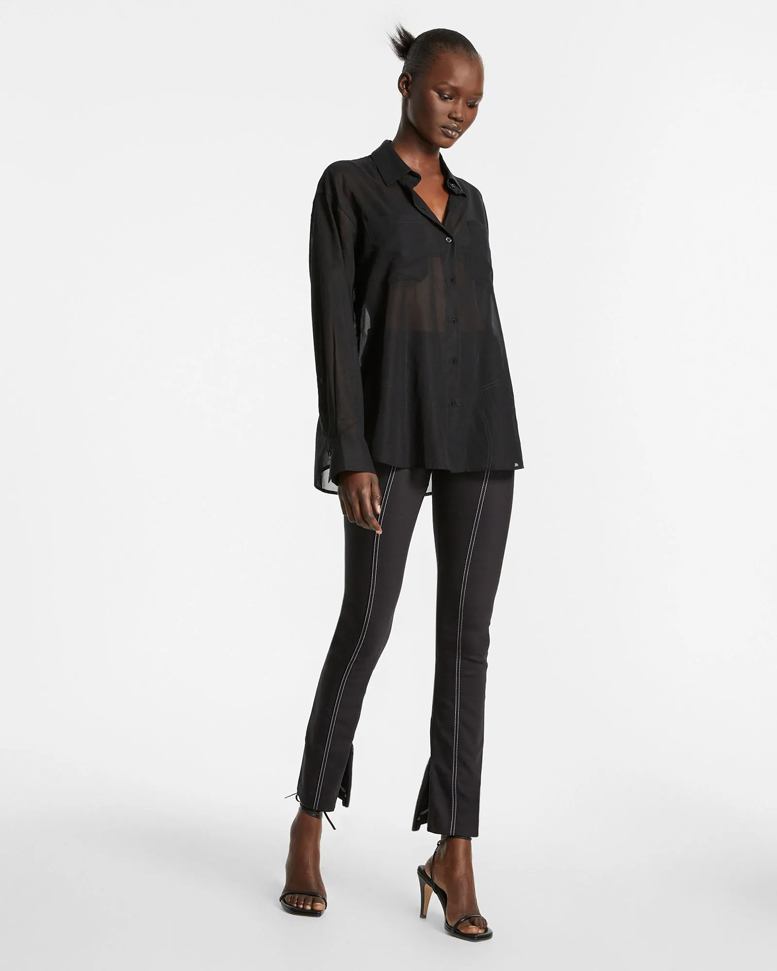 CALL ME LEGGING BLACK Seamless Waist Technology Cuffed hem