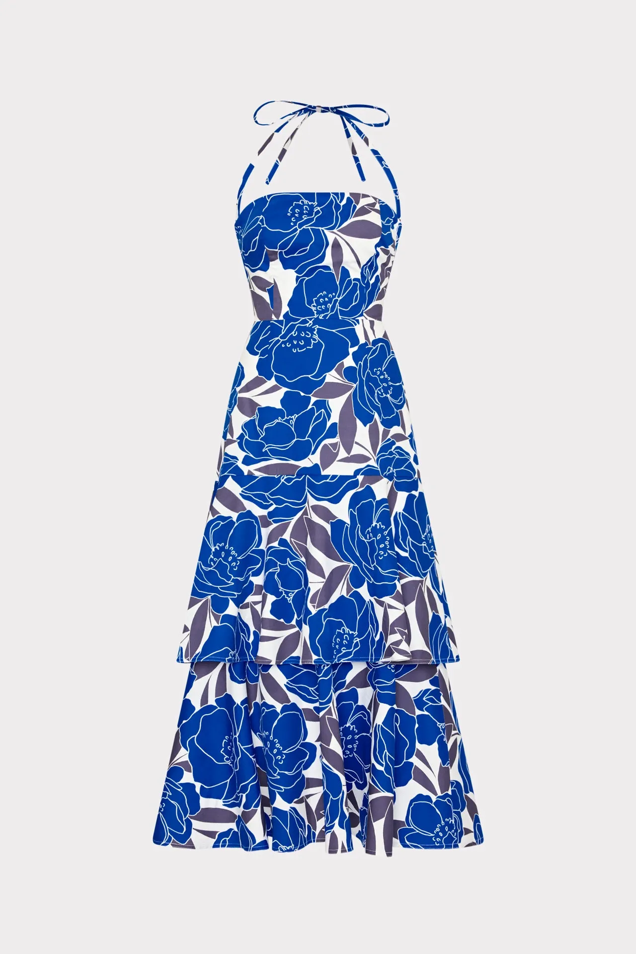 Camellia Floral Linen Maxi Dress Grace Flow