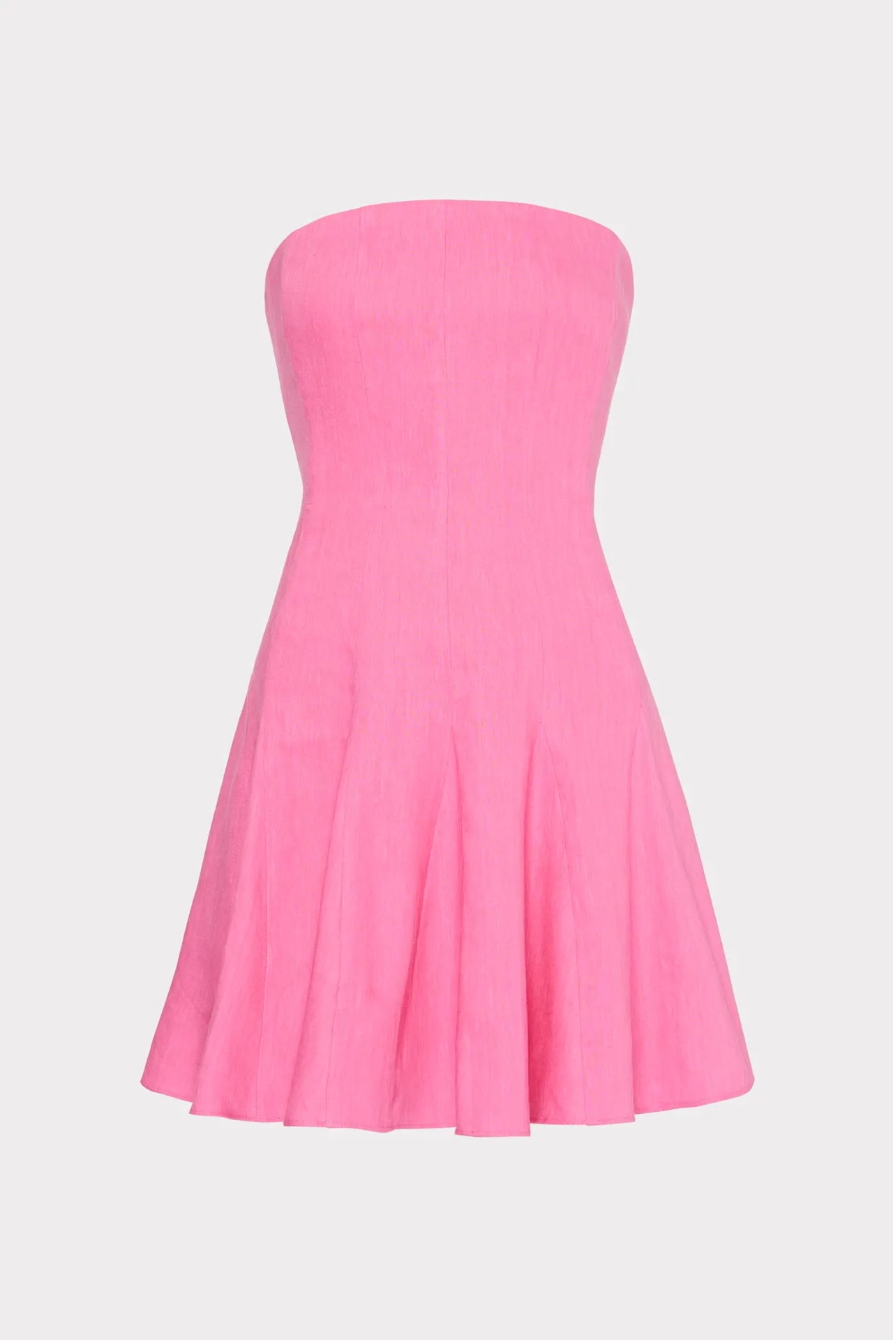 Chilly Day Wear Cameron Solid Linen Strapless Dress