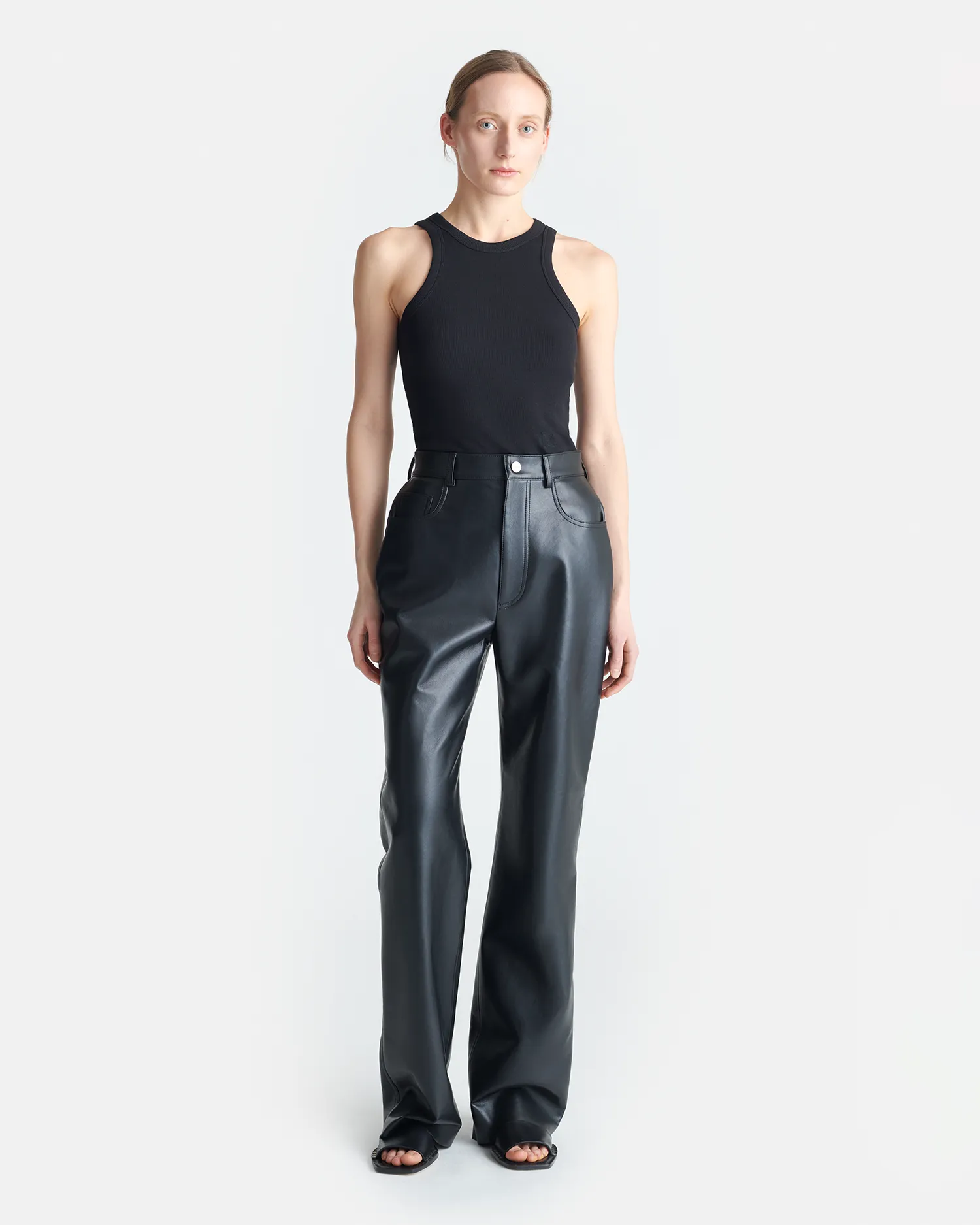 Camma - Straight Leg Trousers - Black Travel Friendly ReflectiveAccentDetails