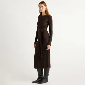 Lazy Pick Versatile Layers Carmen Tie-Front Ribbed Dress