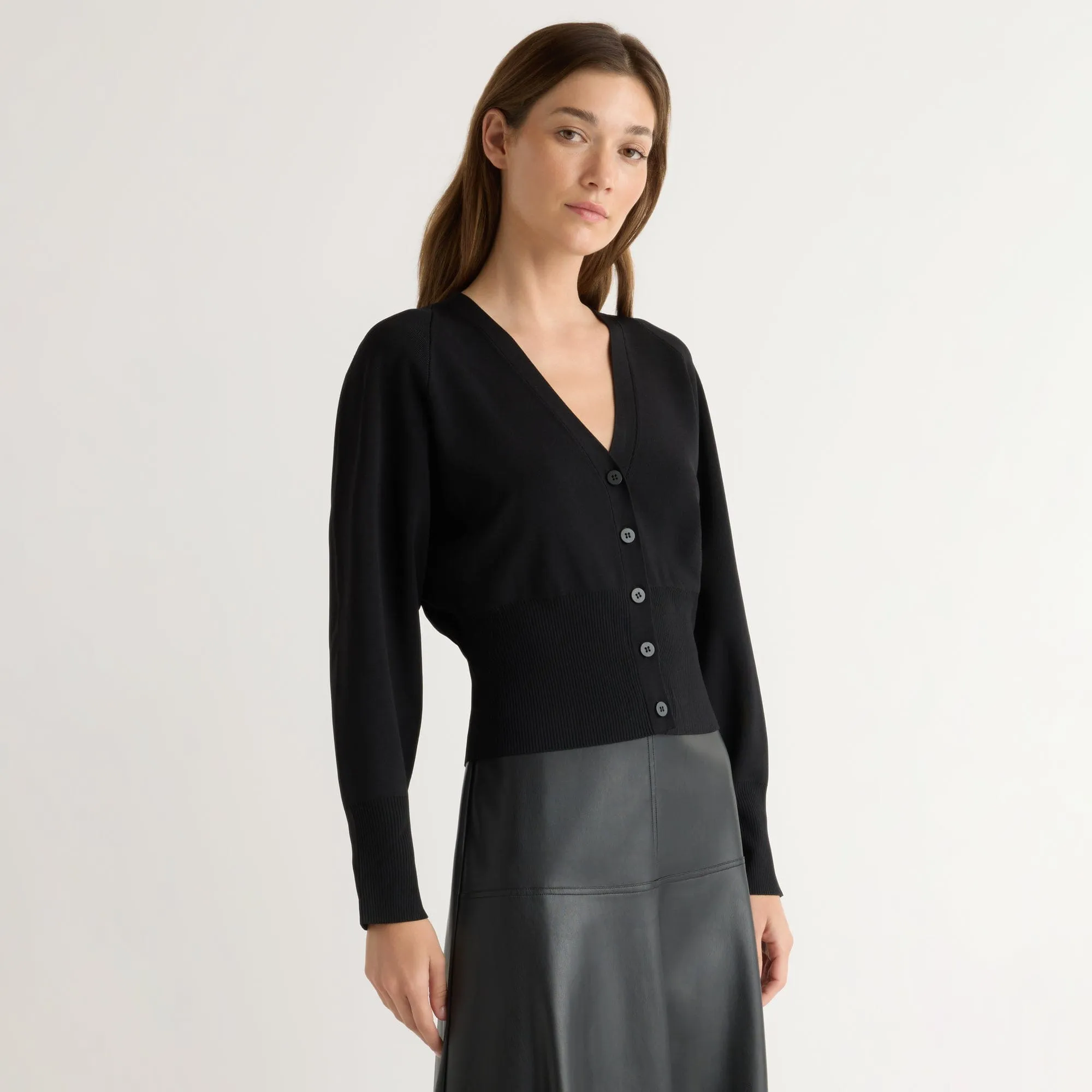 Carson Button-Front Cardigan Layered Style Wear light layering