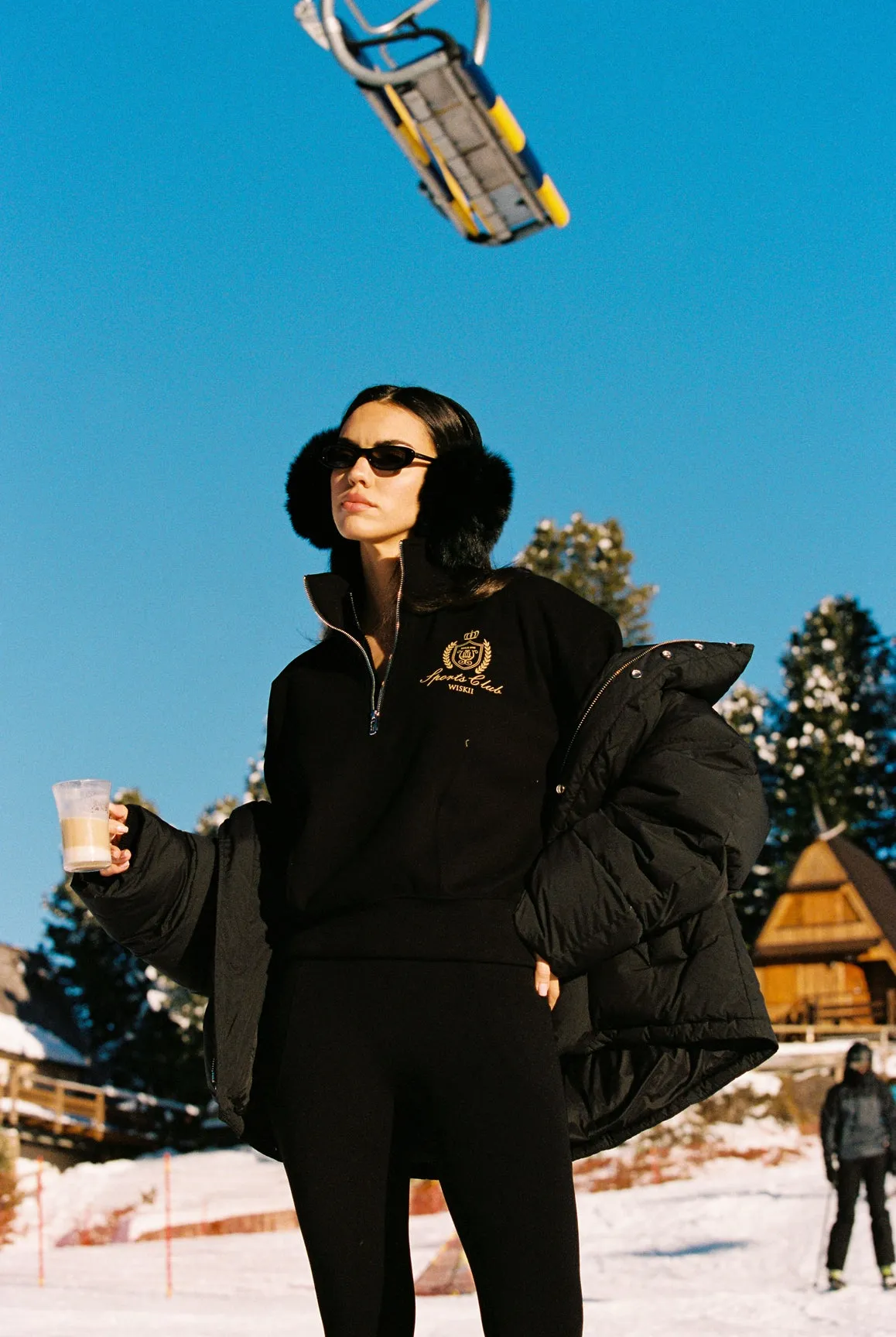 Business Travel Team Uniform Retro Warm Half-Zip Polo Sweatshirt