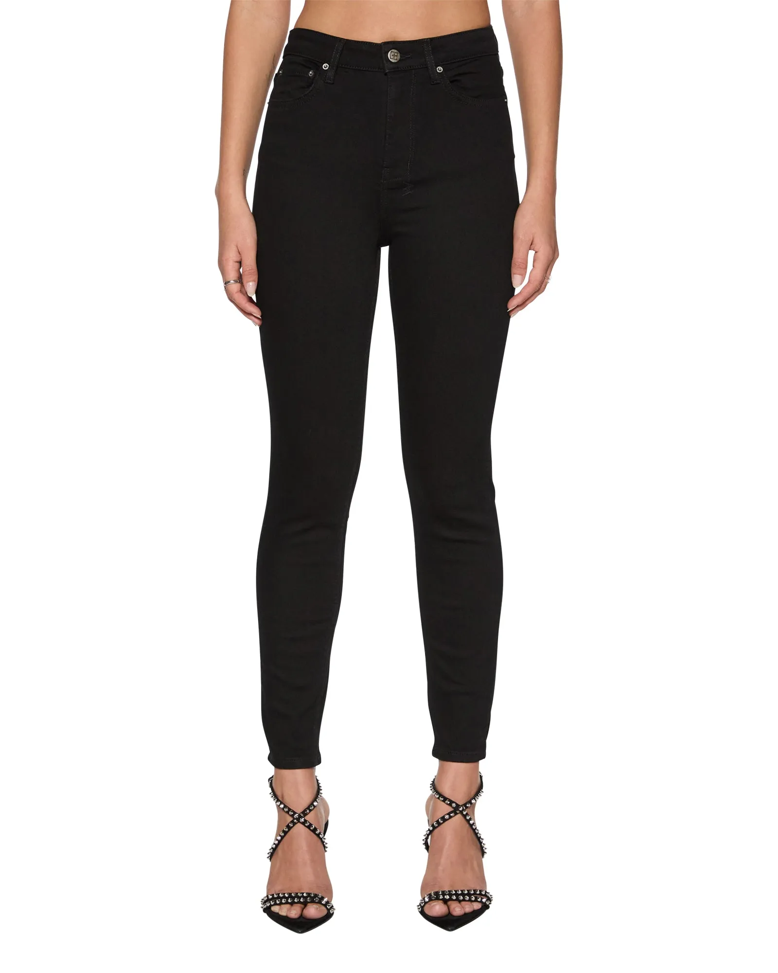 HI N WASTED JET BLACK Modern Minimalist Stretch